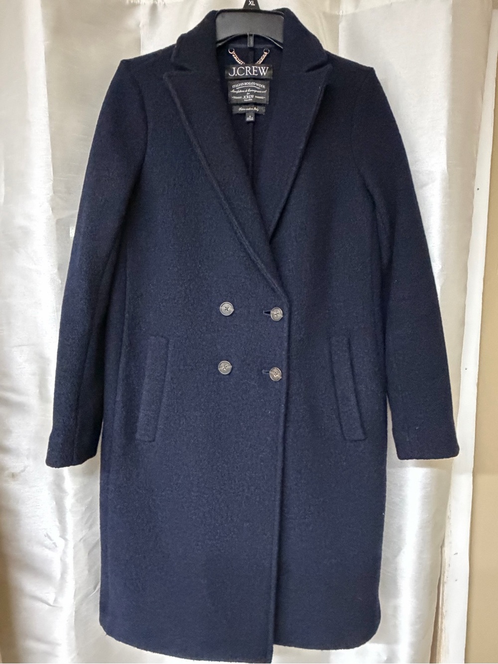 J. Crew Navy Double-Breasted Wool Pea Coat